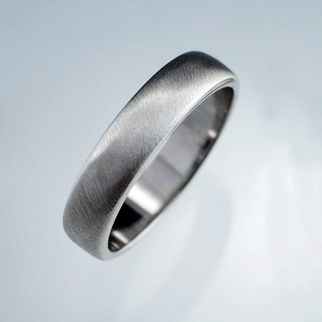 Wide Slightly Domed Modern Simple Wedding Band Ring by Nodeform