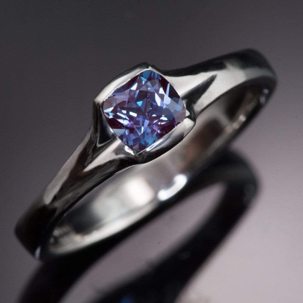 Cushion Cut Lab Created Alexandrite Gemstone Loose Gemstone by Nodeform