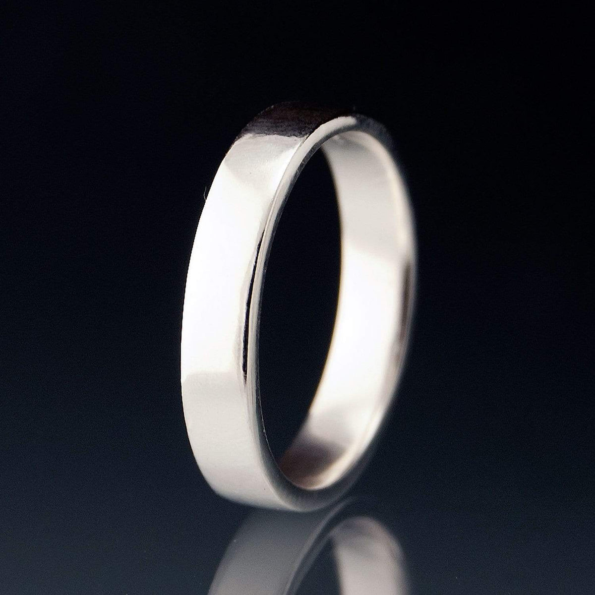 Narrow Flat Simple Wedding Band, 2-4mm Width Ring by Nodeform