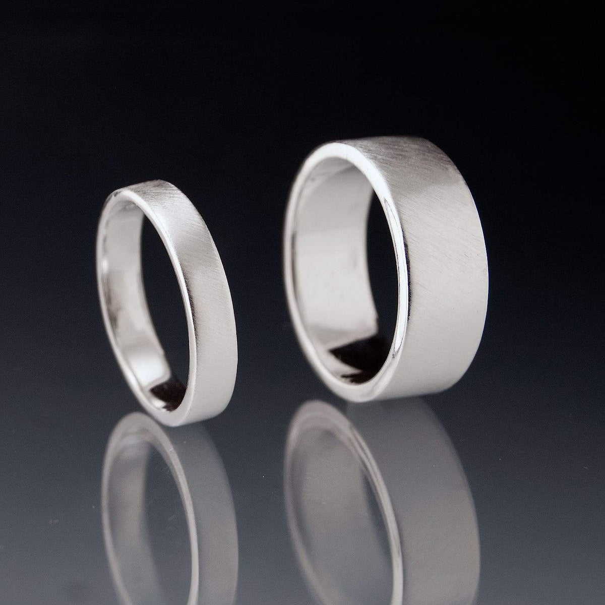 Narrow Flat Simple Wedding Band, 2-4mm Width Ring by Nodeform