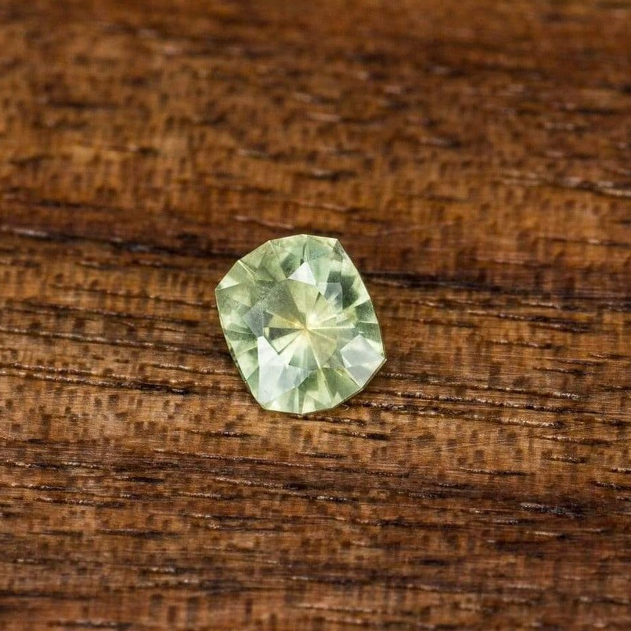 Yellow-Green Precision cut Cushion 5.4 x 4.6mm/0.72ct Montana Sapphire Loose Gemstone Loose Gemstone by Nodeform