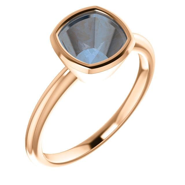 Emma Bezel Set Solitaire Engagement Ring - Setting only Ring Setting by Nodeform
