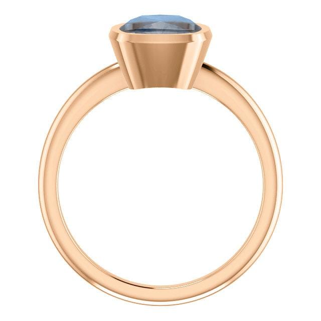 Emma Bezel Set Solitaire Engagement Ring - Setting only Ring Setting by Nodeform
