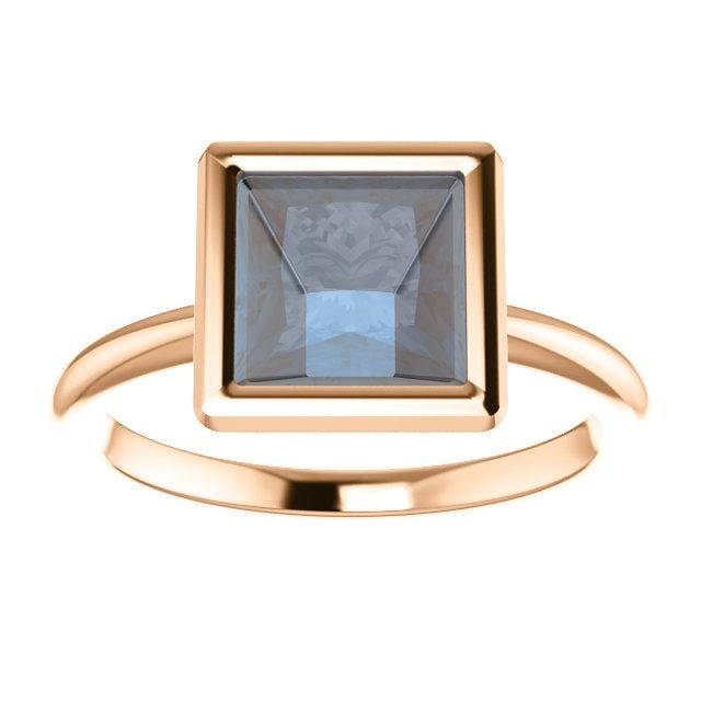 Emma Bezel Set Solitaire Engagement Ring - Setting only Ring Setting by Nodeform