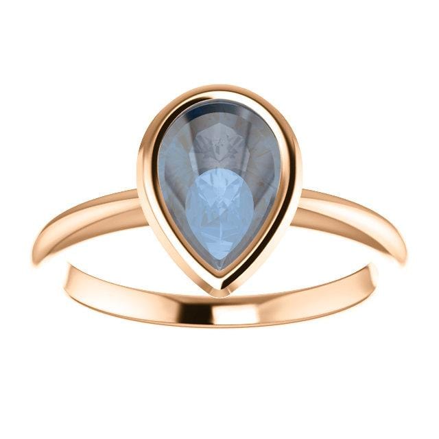 Emma Bezel Set Solitaire Engagement Ring - Setting only Ring Setting by Nodeform