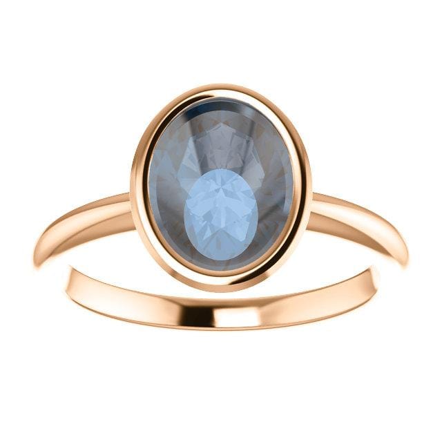 Emma Bezel Set Solitaire Engagement Ring - Setting only Ring Setting by Nodeform