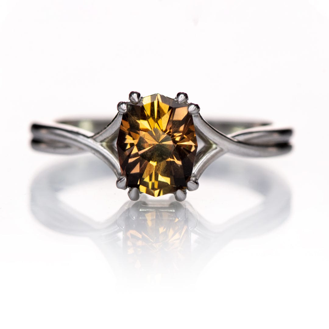 Ivy Ring - Double Prong Set Split Shank Solitaire Engagement Ring - Setting only Ring Setting by Nodeform