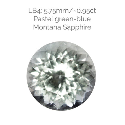 Round Portuguese Cut Pastel Green/Blue 5.75mm/0.95ct Fair Trade Montana Sapphire #LB4 Loose Gemstone Loose Gemstone by Nodeform