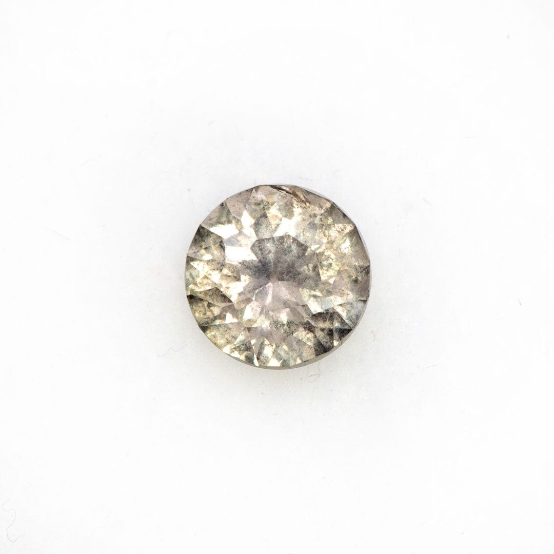 Round pinkish-gray to warm green gray 6.5mm/1.41ct Tanzania Sapphire Loose Gemstone Loose Gemstone by Nodeform