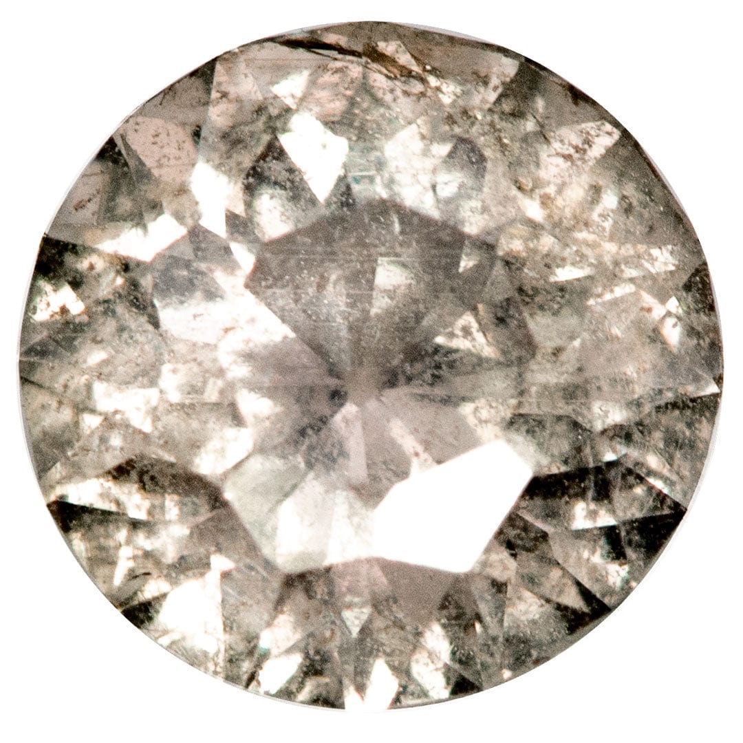 Round pinkish-gray to warm green gray 6.5mm/1.41ct Tanzania Sapphire Loose Gemstone Loose Gemstone by Nodeform