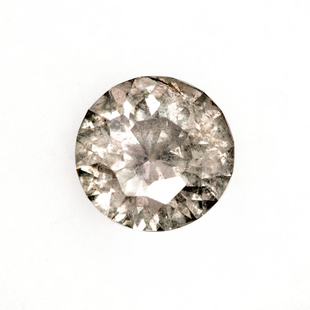 Round pinkish-gray to warm green gray 6.5mm/1.41ct Tanzania Sapphire Loose Gemstone Loose Gemstone by Nodeform