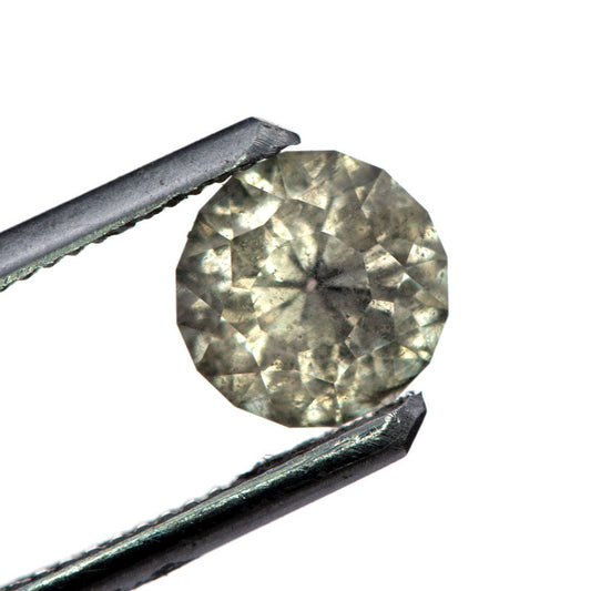Round pinkish-gray to warm green gray 6.5mm/1.41ct Tanzania Sapphire Loose Gemstone Loose Gemstone by Nodeform