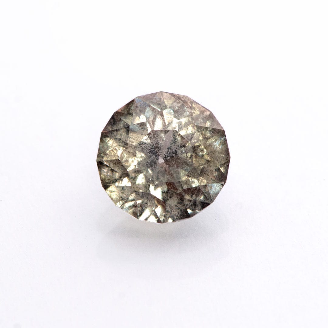 Round pinkish-gray to warm green gray 6.5mm/1.41ct Tanzania Sapphire Loose Gemstone Loose Gemstone by Nodeform