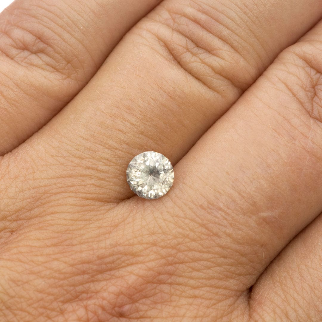 Round pinkish-gray to warm green gray 6.5mm/1.41ct Tanzania Sapphire Loose Gemstone Loose Gemstone by Nodeform