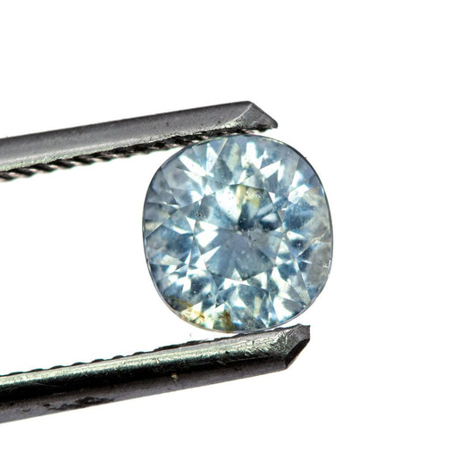 Round Cushion Pastel Blue 6.2x6mm/1.32ct Natural Madagascar Sapphire Loose Gemstone Loose Gemstone by Nodeform