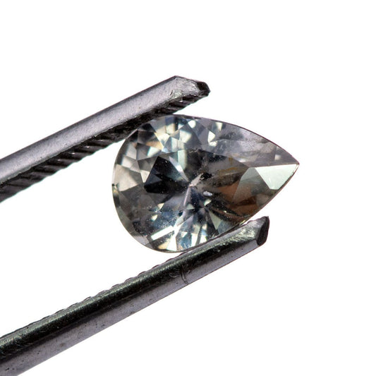Pear Pastel Pink-Gray 8.2x5.8mm/1.31ct Natural Tanzania Sapphire Loose Gemstone Loose Gemstone by Nodeform