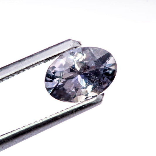 Oval Purple-gray 8.2x5.7mm/1.39ct Natural Tanzania Sapphire Loose Gemstone Loose Gemstone by Nodeform