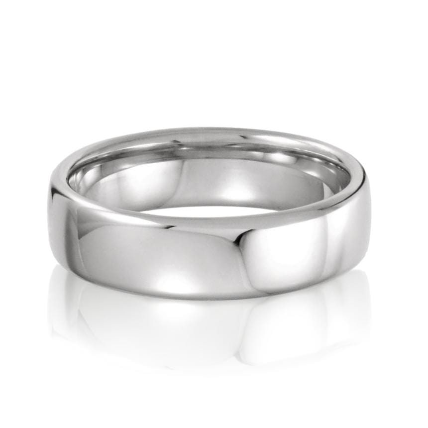 Men's Comfort Fit Classic Domed Wedding Band Ring by Nodeform