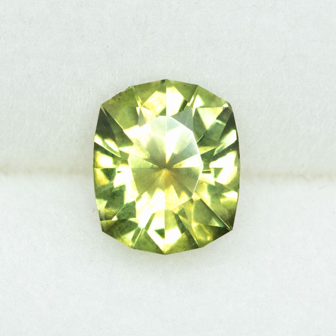 Yellow-Green Precision cut Cushion 5.4 x 4.6mm/0.72ct Montana Sapphire Loose Gemstone Loose Gemstone by Nodeform