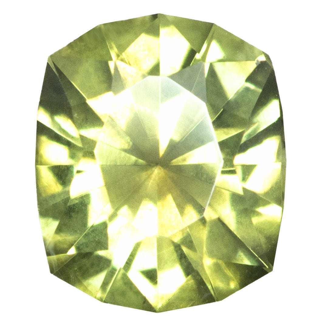 Yellow-Green Precision cut Cushion 5.4 x 4.6mm/0.72ct Montana Sapphire Loose Gemstone Loose Gemstone by Nodeform