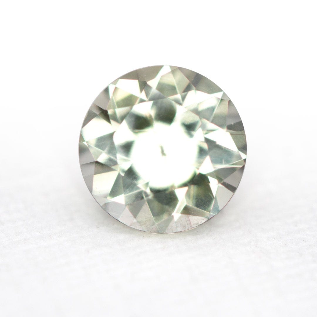 Round Cut Greenish-Cream 5mm/0.6ct Fair Trade Montana Sapphire #GR1 Loose Gemstone Loose Gemstone by Nodeform