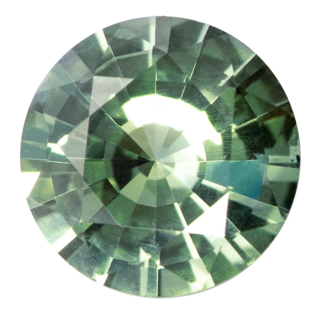 Round Cool Green 5.5mm/0.75ct Madagascar Sapphire M2 Untreated Loose G