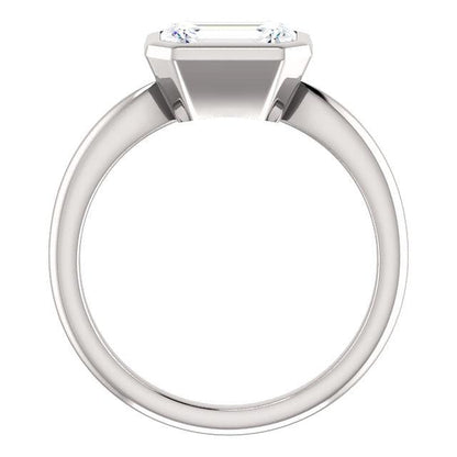 Bonnie Bezel Set Solitaire Engagement Ring - Setting only Ring Setting by Nodeform