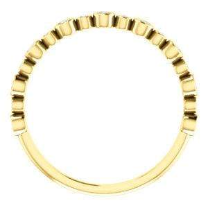 Brigid Anniversary Band Bezel Set Diamond Half Eternity Stacking Wedding Ring Ring by Nodeform