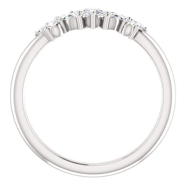 Colette Ring - Cluster Marquise & Round Shape Diamonds, Moissanites, Rubies or Sapphires Stacking Ring Ring by Nodeform
