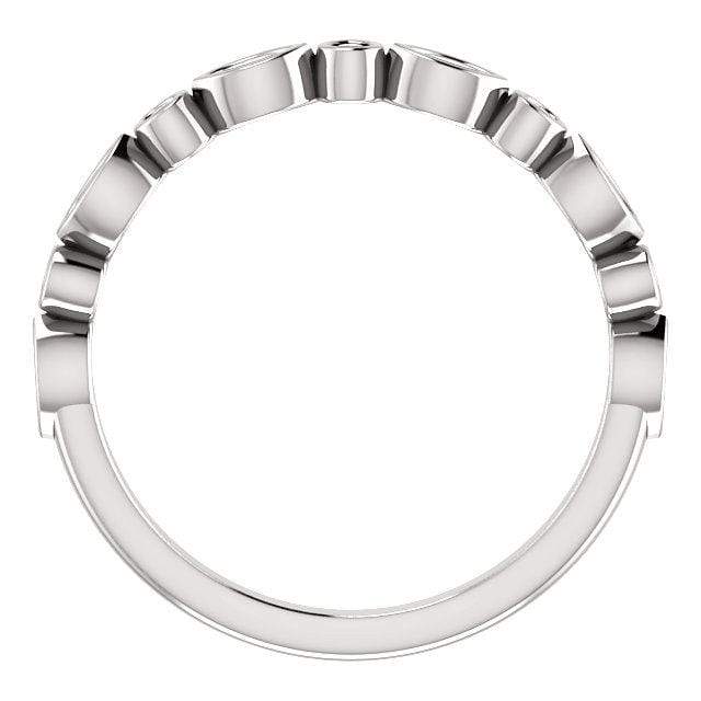 Maggie Band, 1/4CTW Diamond or Sapphire Bezel Set Marquise Stacking Half Eternity Anniversary Ring Ring by Nodeform