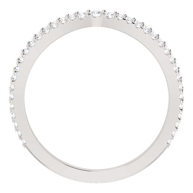Chrissy Band - Contoured Split Shank Stacking Wedding Ring with Diamonds, Moissanites, Rubies or Sapphires Ring by Nodeform