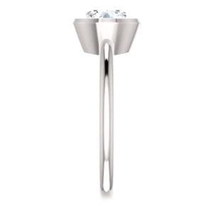 Emma Bezel Set Solitaire Engagement Ring - Setting only Ring Setting by Nodeform