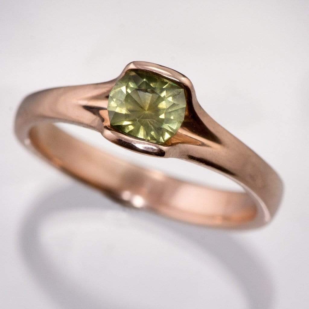 Yellow-Green Precision cut Cushion 5.4 x 4.6mm/0.72ct Montana Sapphire Loose Gemstone Loose Gemstone by Nodeform
