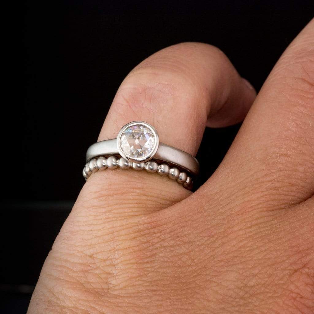 Beaded Eternity Ring Stacking Wedding Band Ring by Nodeform