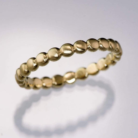 Beaded Eternity Ring Stacking Wedding Band Ring by Nodeform