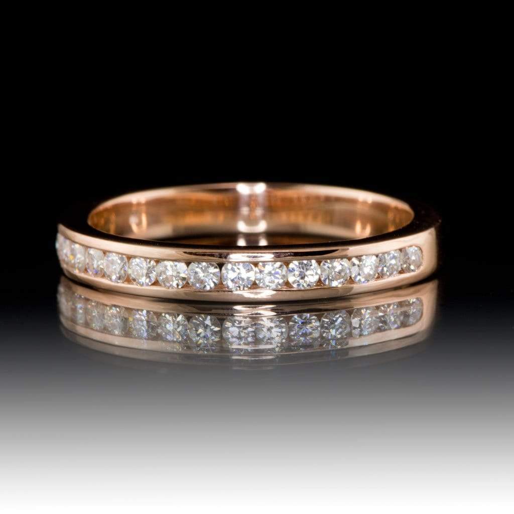 Moissanite Channel Set Anniversary Wedding Band Ring by Nodeform