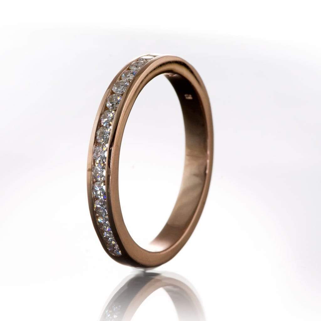Moissanite Channel Set Anniversary Wedding Band Ring by Nodeform