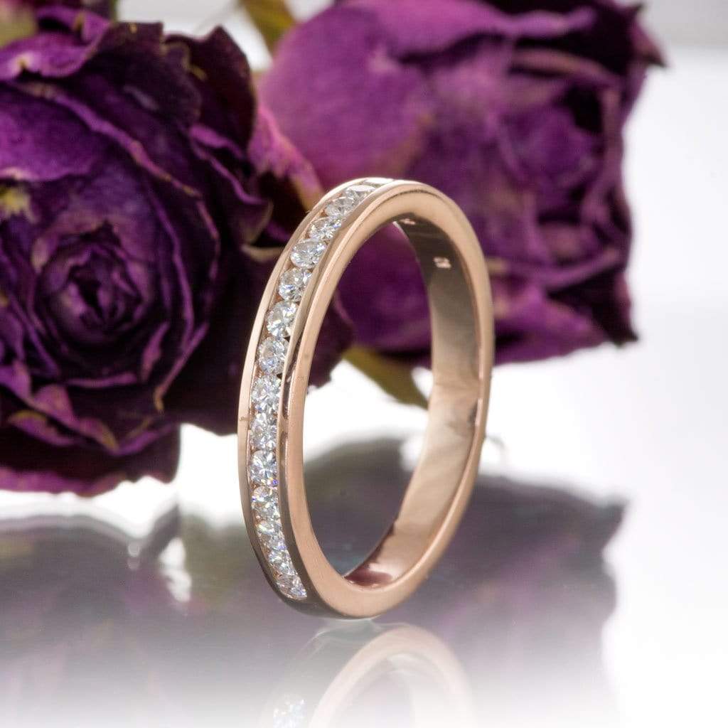 Moissanite Channel Set Anniversary Wedding Band Ring by Nodeform