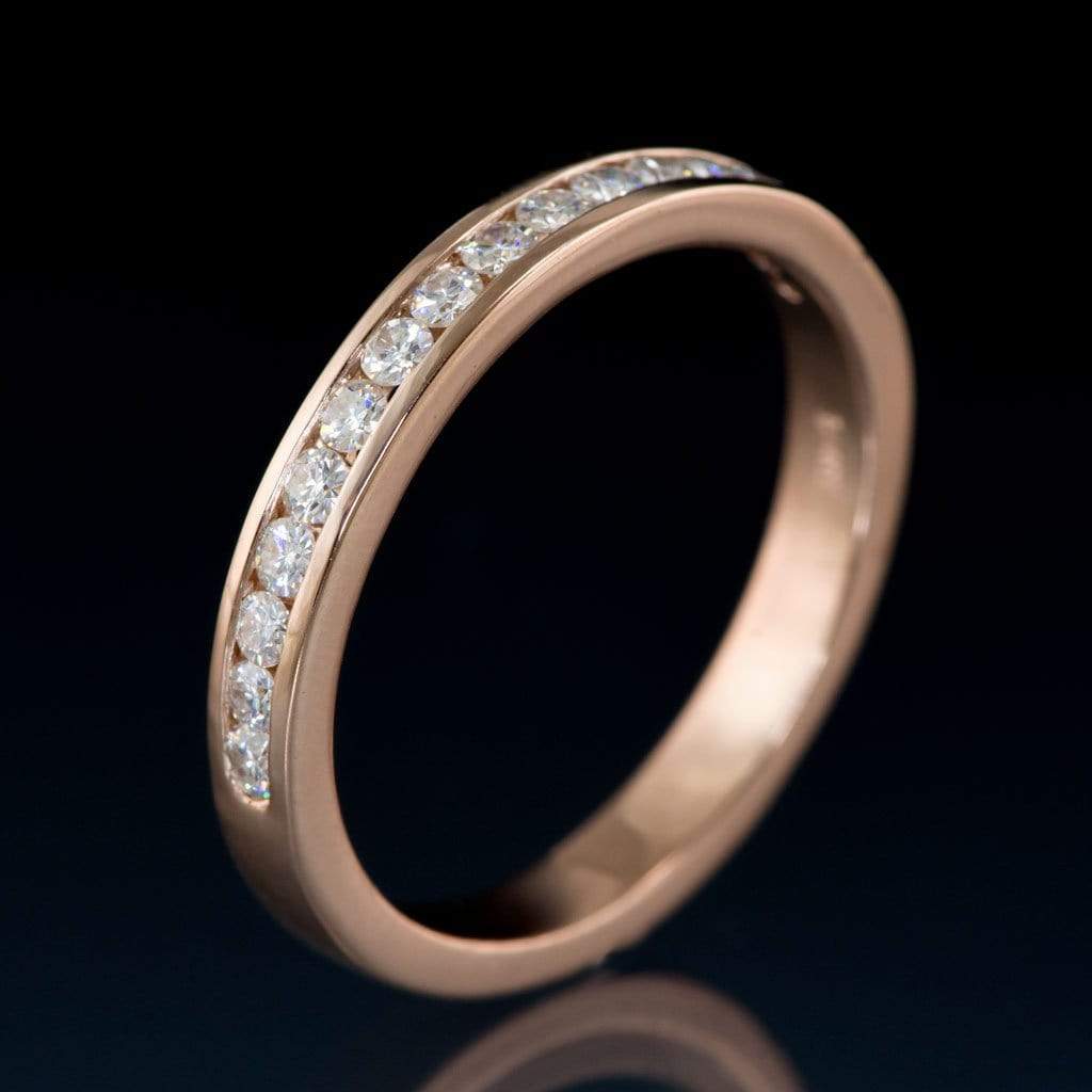Moissanite Channel Set Anniversary Wedding Band Ring by Nodeform