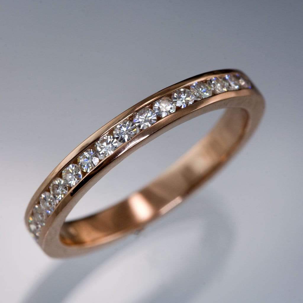 Moissanite Channel Set Anniversary Wedding Band Ring by Nodeform