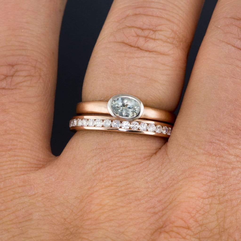 Moissanite Channel Set Anniversary Wedding Band Ring by Nodeform