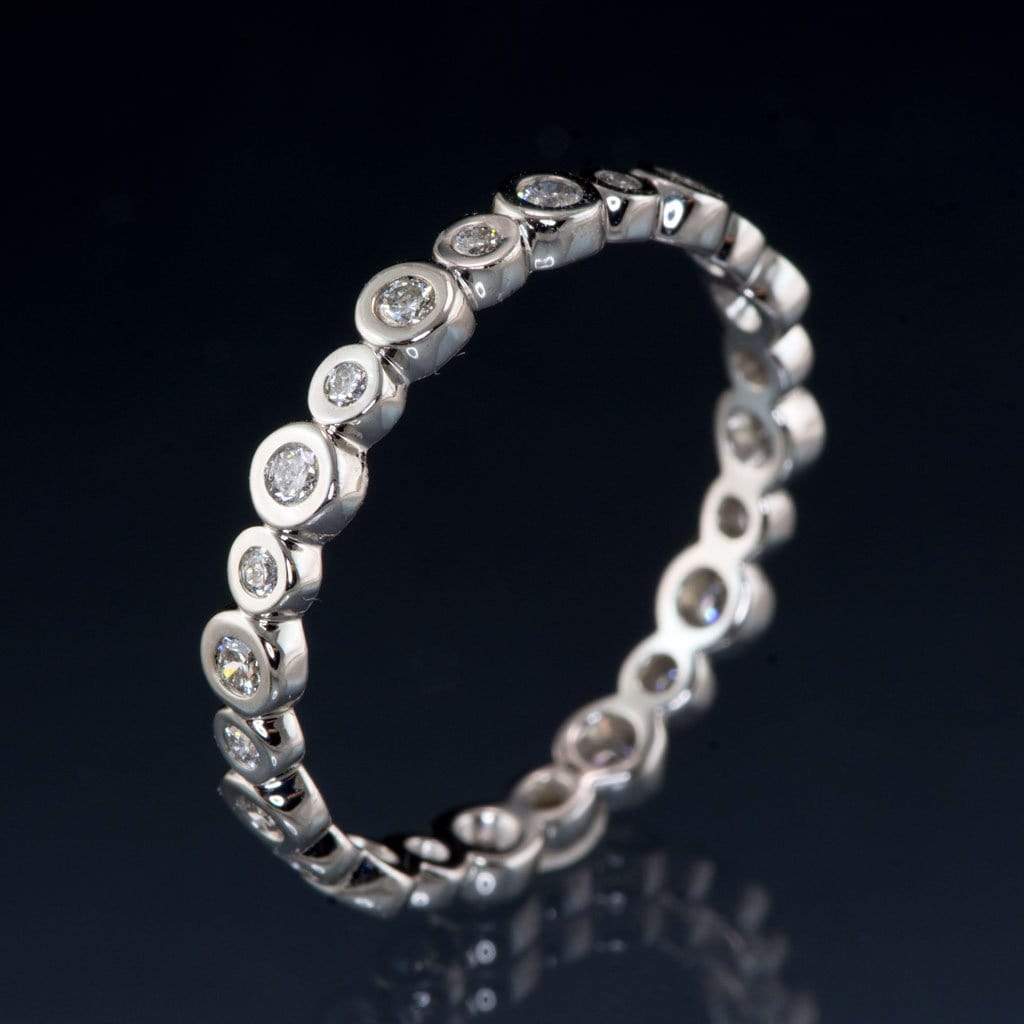 Bree Anniversary Band - Bezel Set Diamond Eternity Stacking Ring Wedding Band Ring by Nodeform