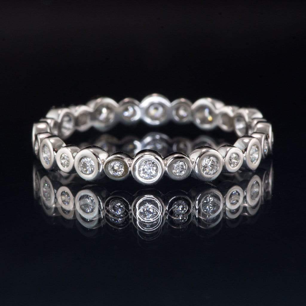 Bree Anniversary Band - Bezel Set Diamond Eternity Stacking Ring Wedding Band Ring by Nodeform