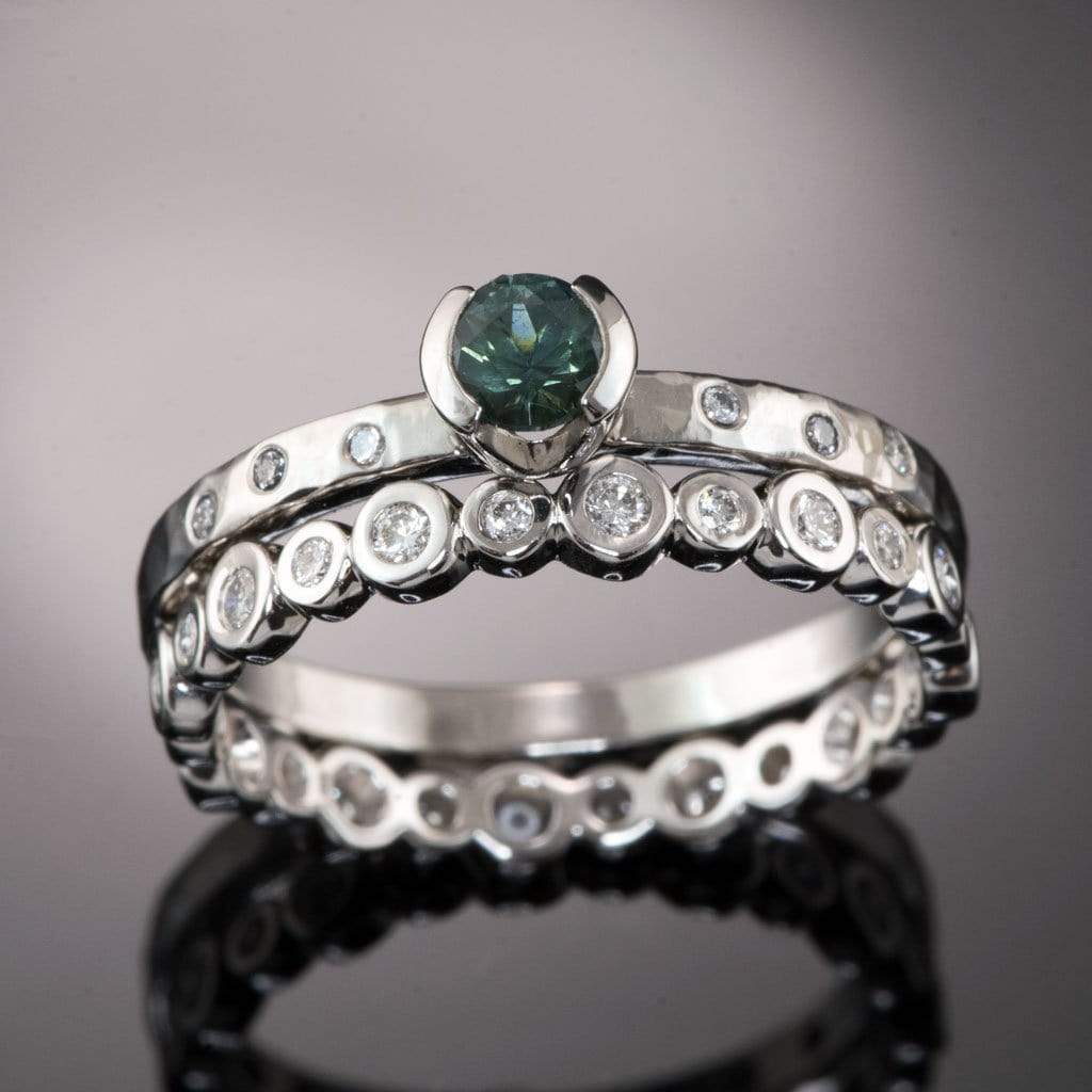 Bree Anniversary Band - Bezel Set Diamond Eternity Stacking Ring Wedding Band Ring by Nodeform