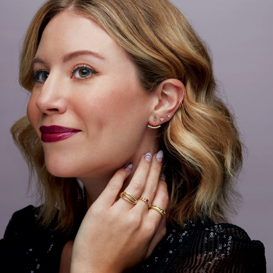 Tiny Bezel Set Diamond Micro Stud Earrings Earrings by Nodeform