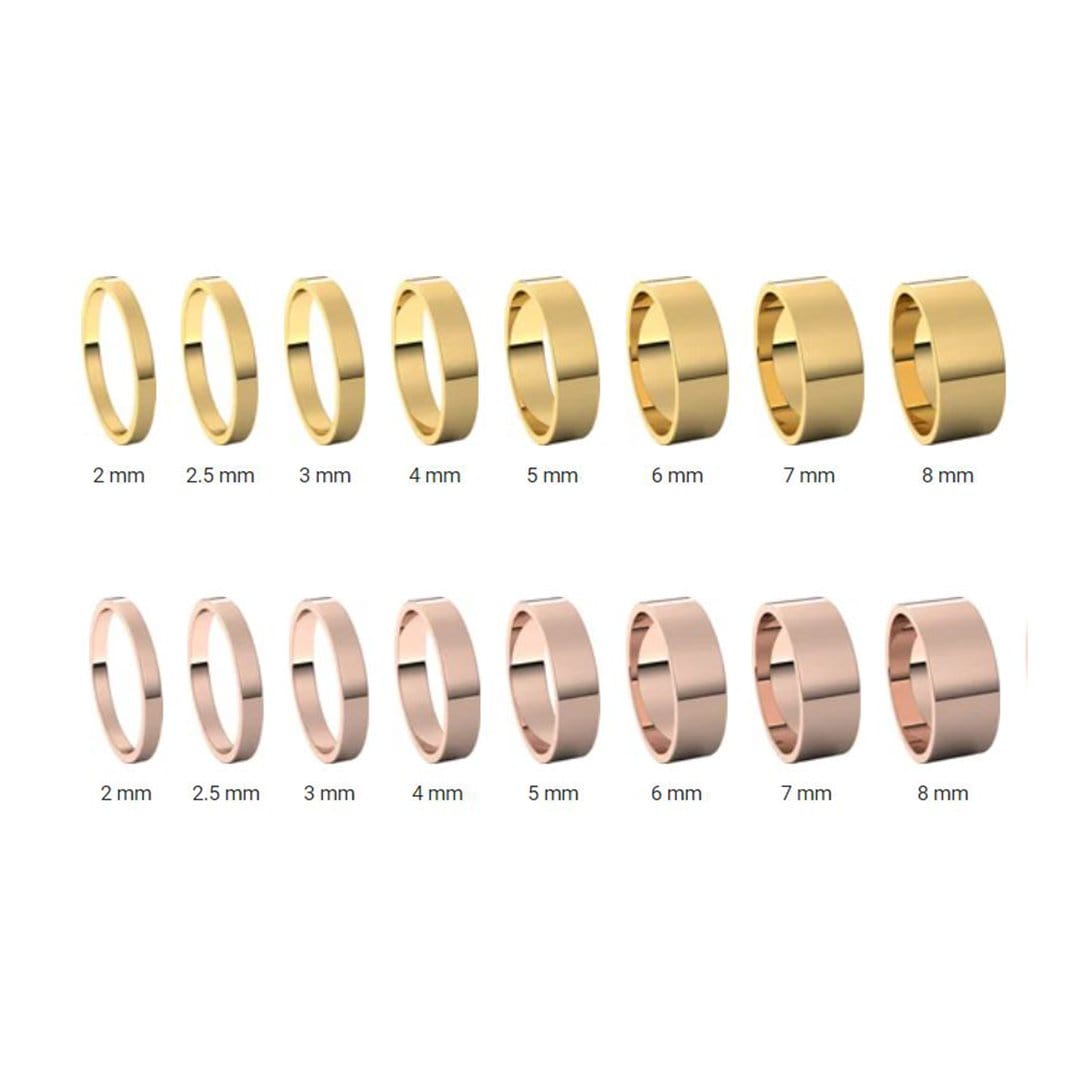 Flat Simple Gold Wedding Band Ring by Nodeform