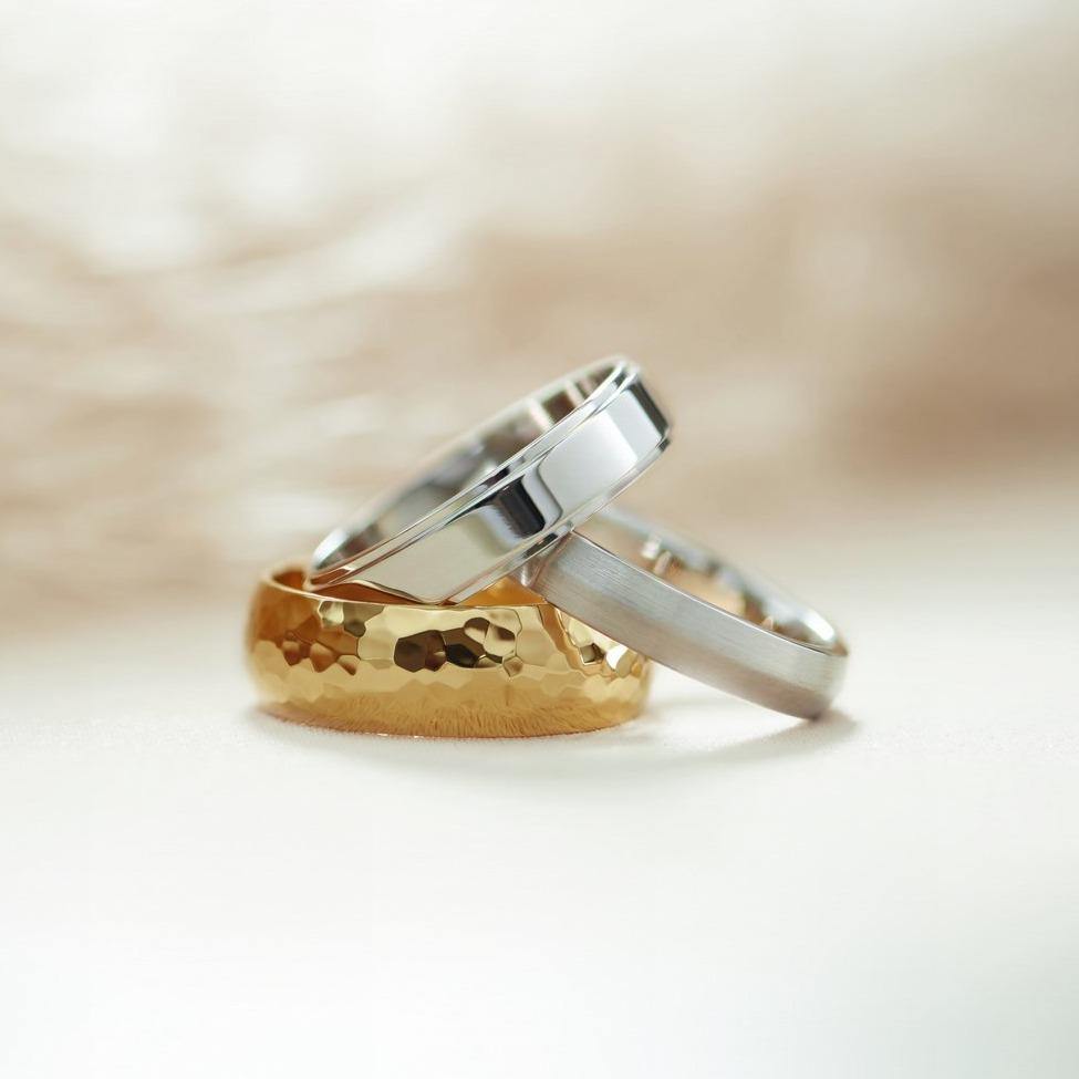 Knife Edge Comfort-fit Men's Wedding Band Ring by Nodeform