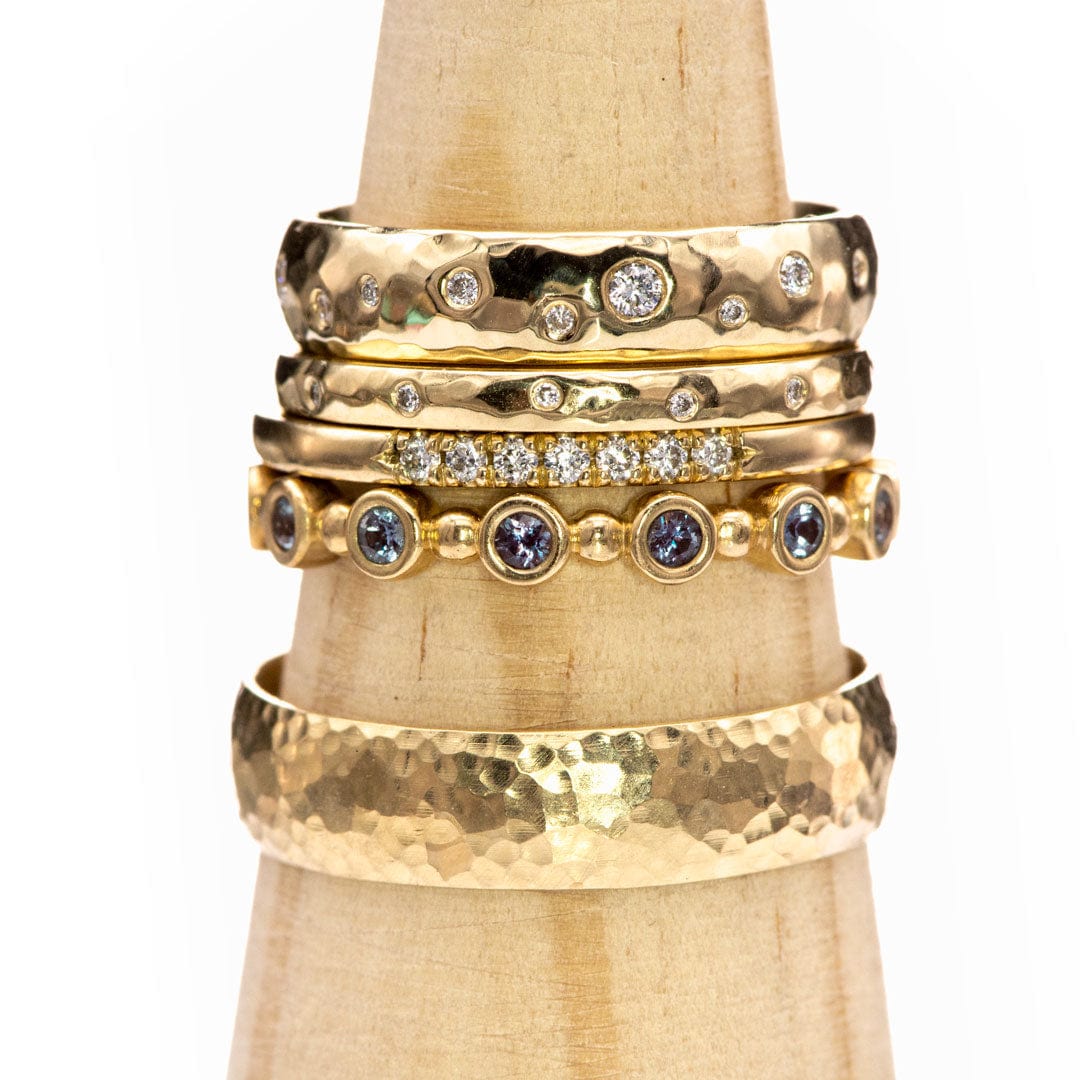Becca Band - Alexandrite Bezel Set Stacking Half Eternity Anniversary Ring Ring by Nodeform