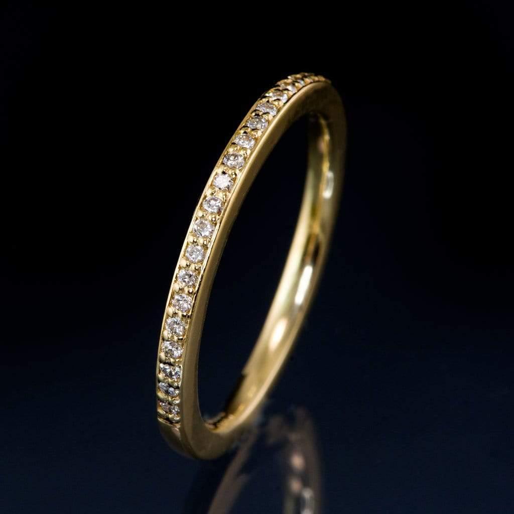 Half Eternity Diamond Micro Pave Wedding Ring Ring by Nodeform