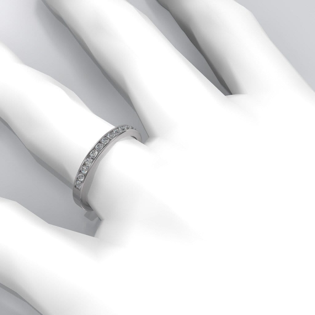 Moissanite Channel Set Anniversary Wedding Band Ring by Nodeform